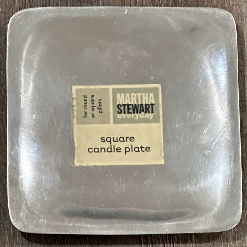 💞 New Martha Stewart Square Candle Plate
